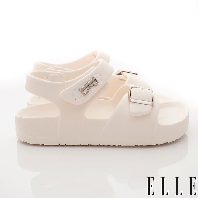 ELLE - 台灣製ELLE輕便休閒涼鞋-K233876白(中小童段)-休閒涼鞋-白