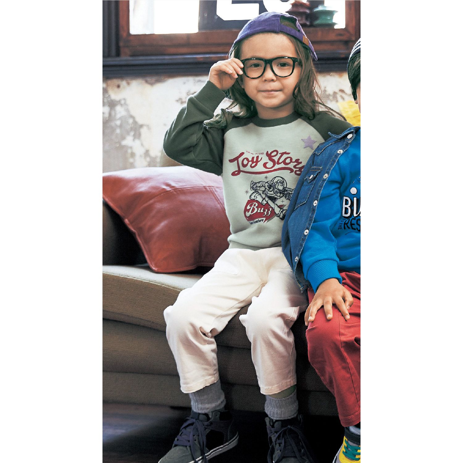 日本千趣會 - 迪士尼保暖刷毛長袖上衣-玩具總動員巴斯-軍綠撞色