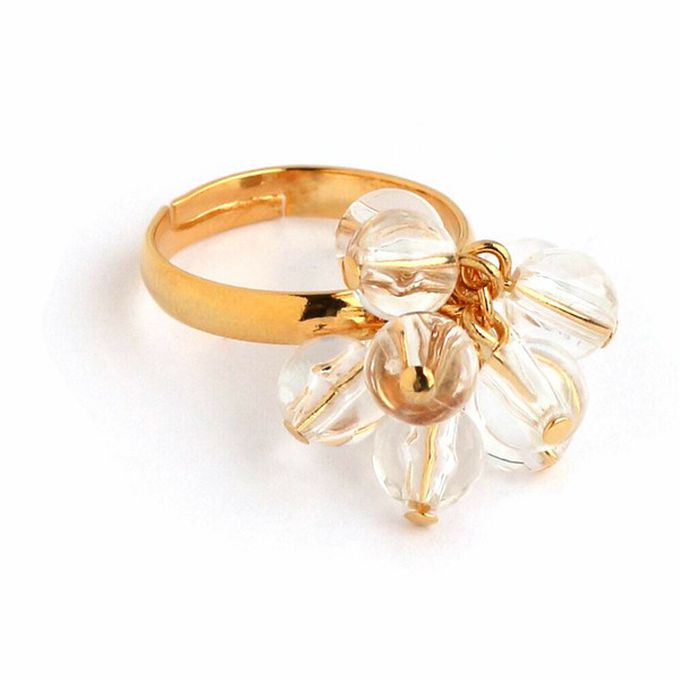 日本 Melody Accessory - 日本製 爛漫女孩動感串珠18K金戒指