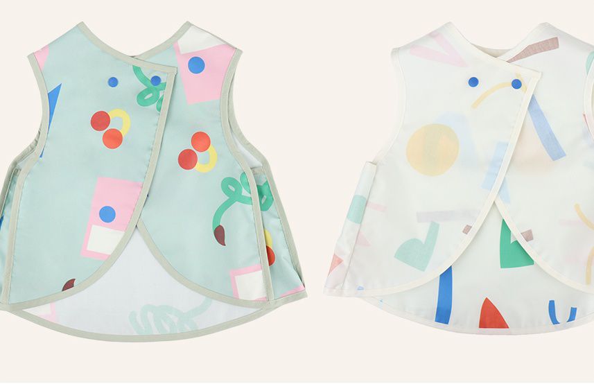 韓國 Julgran - 純棉防水圍兜/背心-薄荷綠 (1-4Y適用)