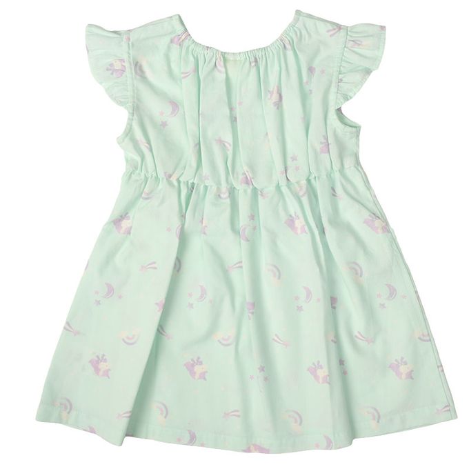 akachan honpo - 夏季洋裝-嫘縈混紡-淺綠色