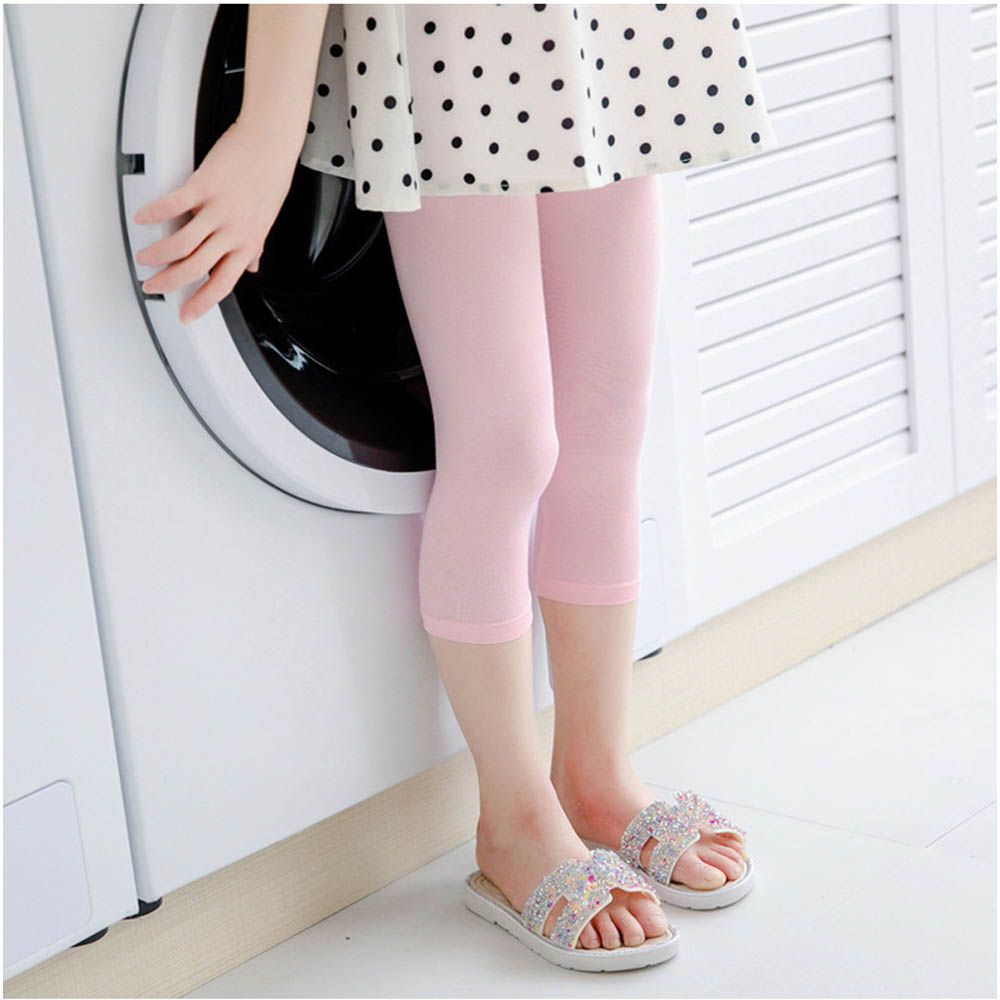 大彈力！莫代爾七分內搭褲-粉色