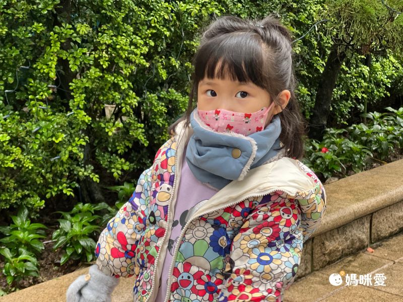 日本 AUBE - 撥水加工 防風毛絨保暖圍脖(兒童)-海軍藍