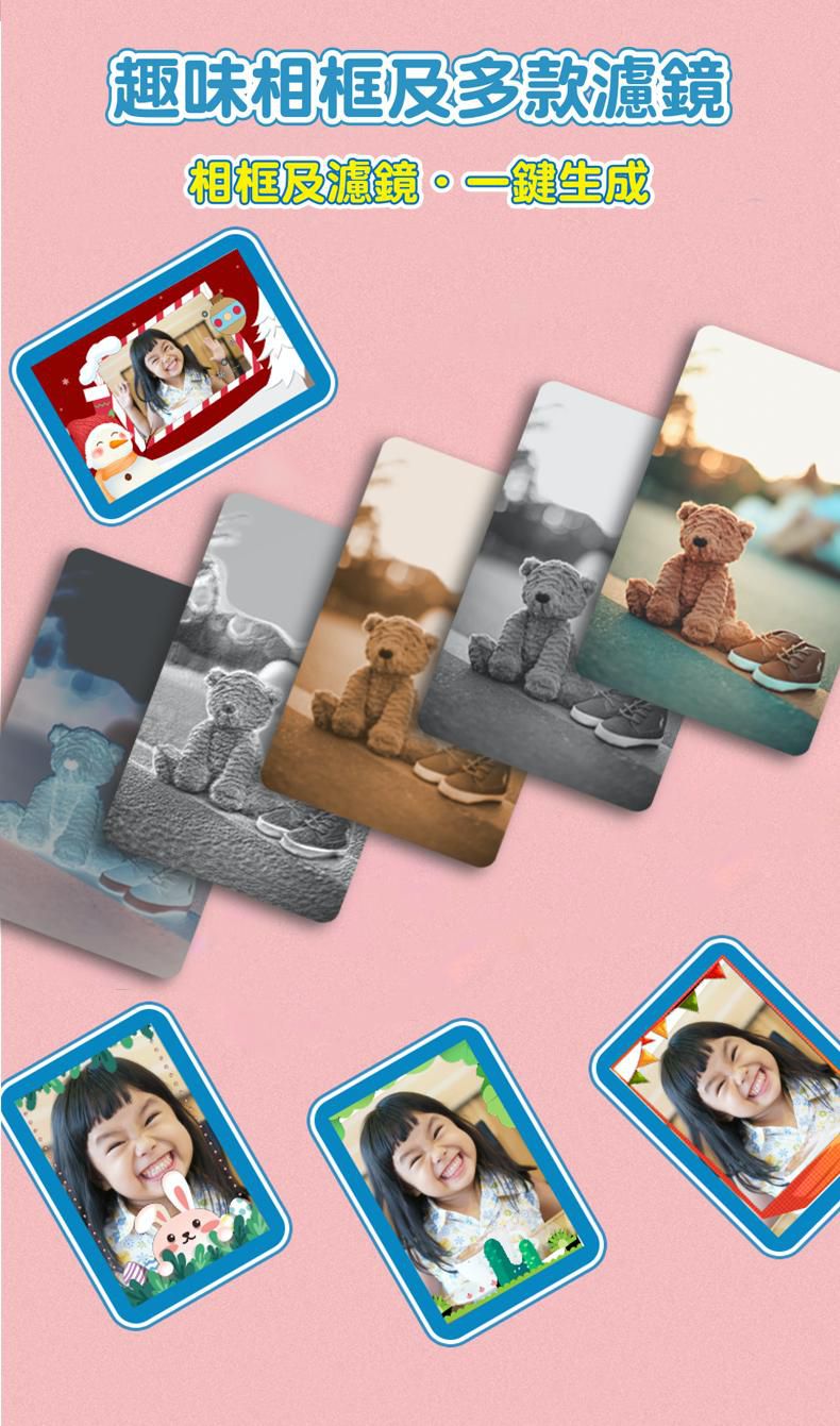 日本 VISIONKIDS - Instant CAMU T3 3200萬像素兒童數位相機-高清觸控式屏幕-藍色