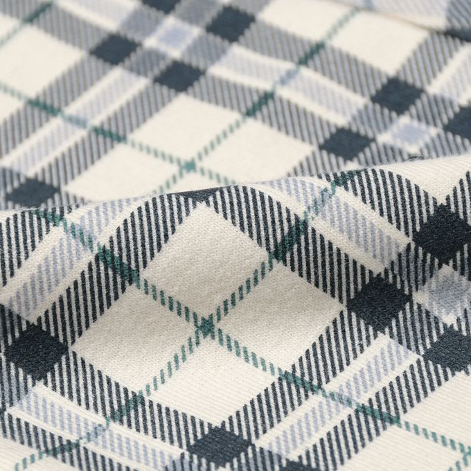 akachan honpo - 10分長經典褲 裏起毛-一般合身款-藍色