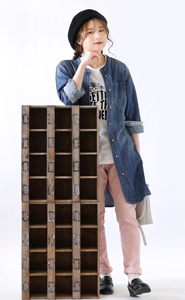 日本 zootie - 百搭經典圓領牛仔外套/襯衫-深藍