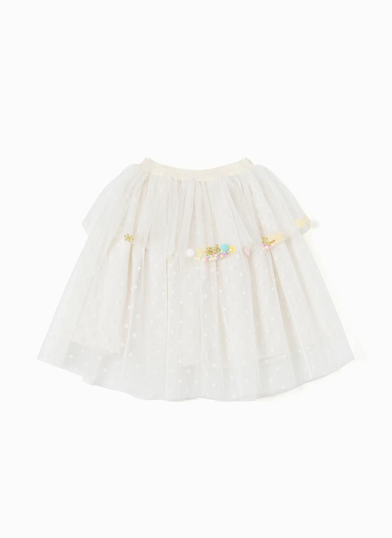 韓國 OZKIZ - 童趣網紗雙層點點裙