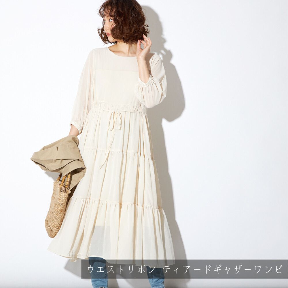 日本女裝代購 - 2way 碎花V領洋裝/罩衫外套-綠 (M(Free size))