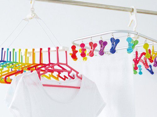 日本代購 - 熱銷定番 SUNNY系列彩虹曬衣夾-10入組 (35×63×92cm)