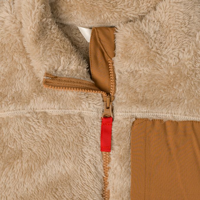 akachan honpo - 刷毛夾克-淺卡其色