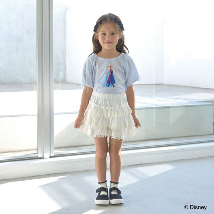 日本 Lycee mine - 滿滿層次蕾絲短裙-(內襯安全褲)-米白