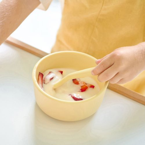 經典矽膠餐碗-蜂蜜黃