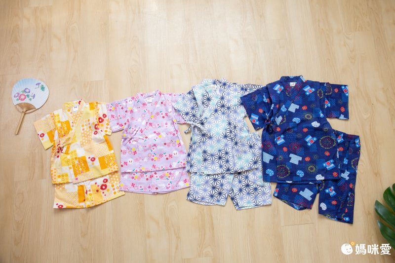 akachan honpo - 兩件式甚平-日本傳統圖案拼布-深藍色