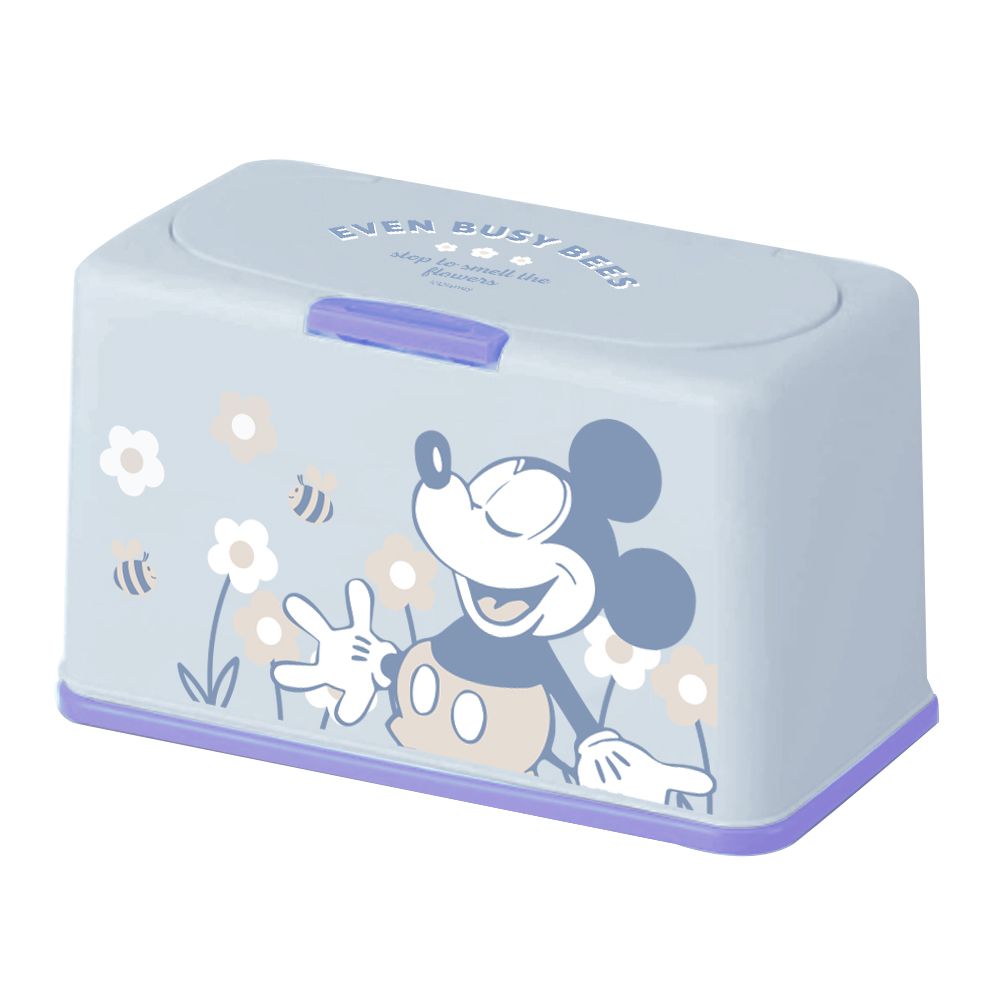 收納王妃 - 迪士尼 Disney【花園米奇】50入口罩收納盒 衛生紙盒 濕紙巾盒 塑膠收納 內建彈簧自動向上