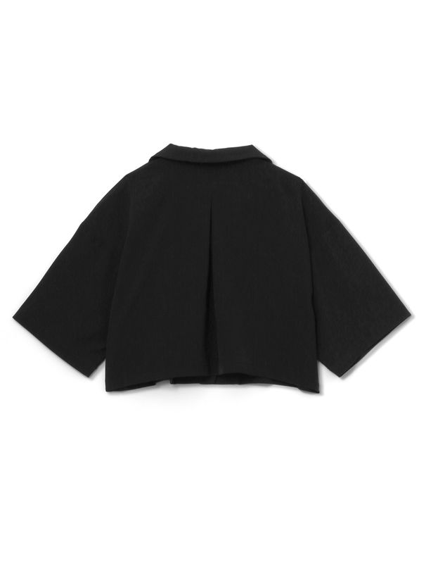 日本 GRL - 率性翻領排釦短袖襯衫/外套-黑