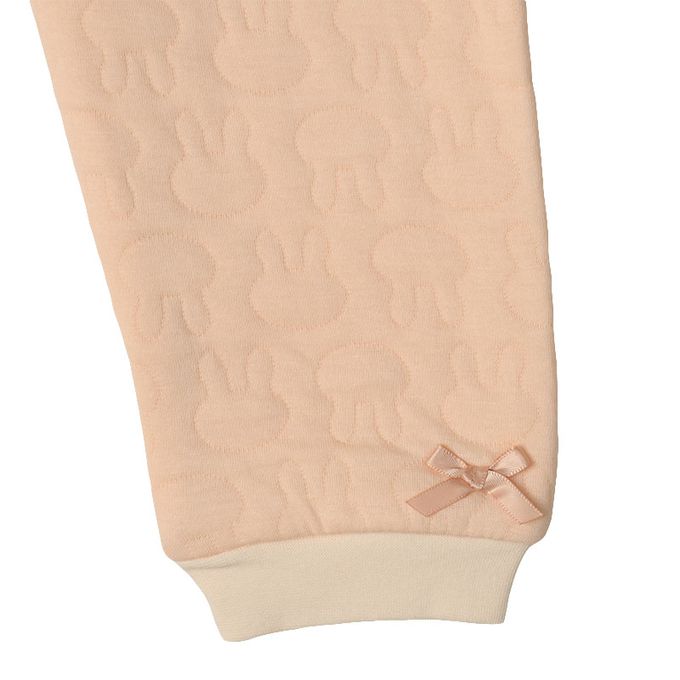 akachan honpo - 長袖包屁衣家居服-保暖鋪棉 兔子-粉紅色