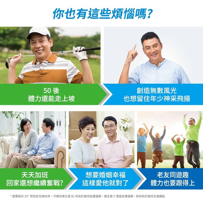 善存 - 【銀寶善存】50+男性綜合維他命-120錠X2盒