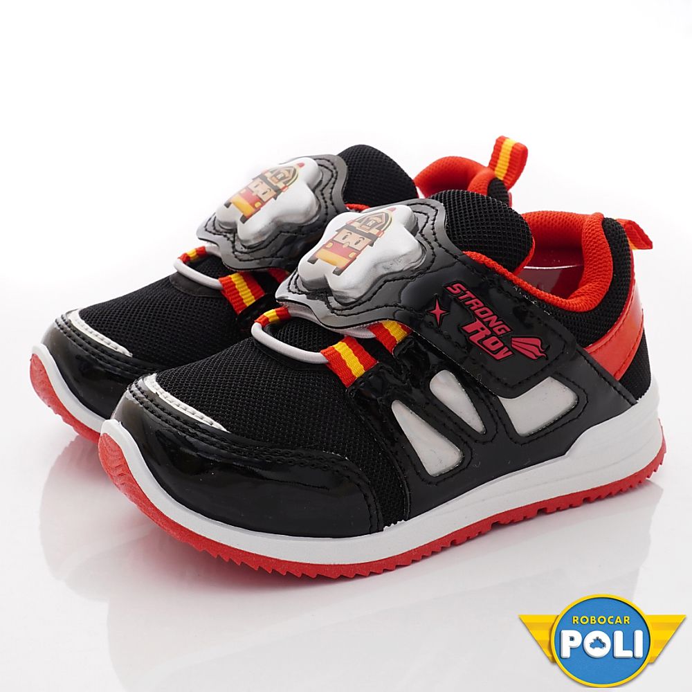 POLI 波力救援小英雄 - 台灣製POLI電燈運動鞋(中小童段)-運動鞋-黑紅