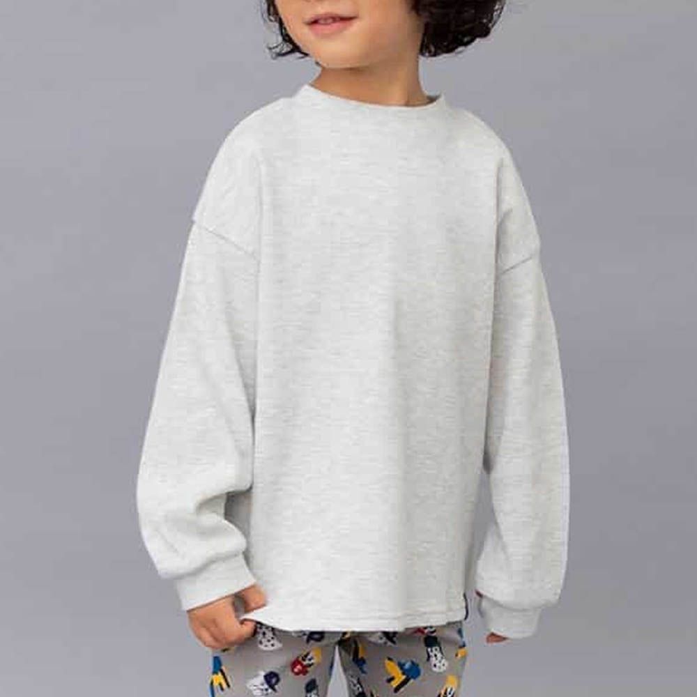 正反OK！前後兩穿長袖上衣-素面-灰白