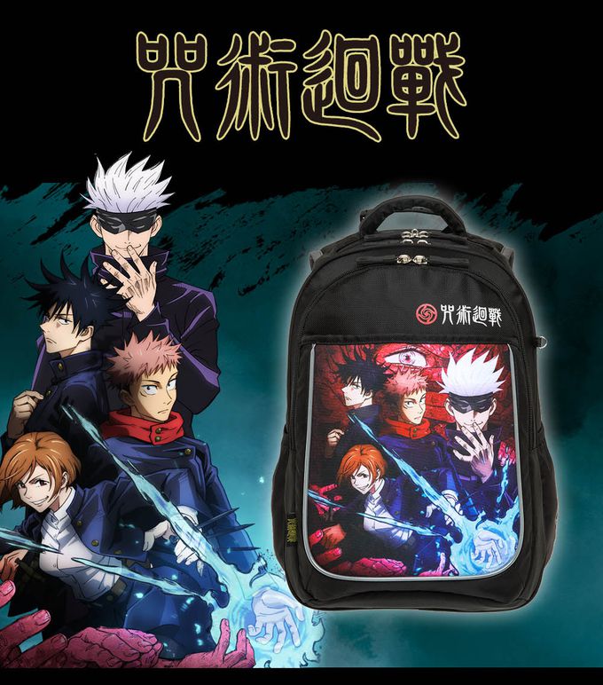 impact 怡寶 - 咒術迴戰成長型護脊書包-黑色(JK21-A4-83BK)|身高130cm以上適用