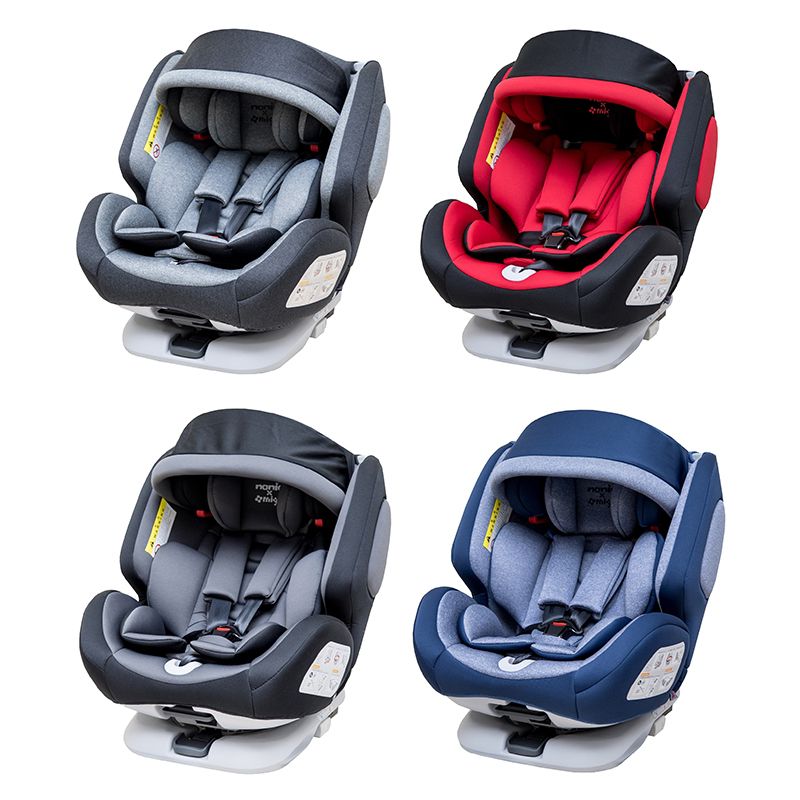 法國納尼亞Nania - 納歐0-12歲 ISOFIX /安全帶二用型汽座-黑-贈新生兒頂蓬