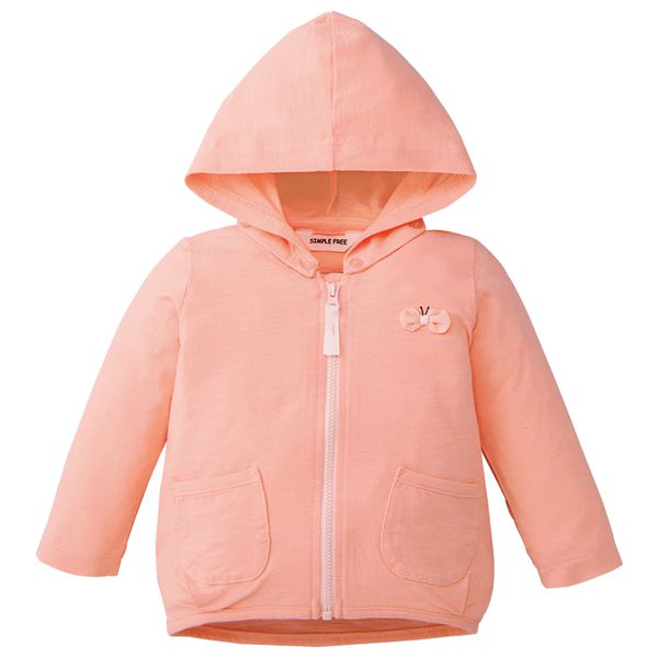 akachan honpo - 長袖抗UV連帽外套-蝴蝶-粉紅色