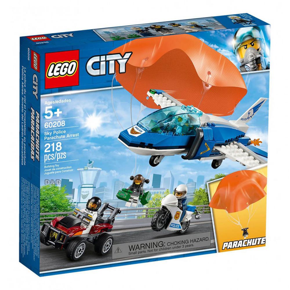 樂高 LEGO - 樂高 CITY 城市警察系列 - 航警降落傘追捕 60208-218pcs