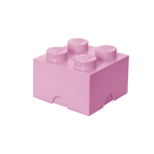 樂高 LEGO® 4凸收納盒(多色可選) (淺粉色)