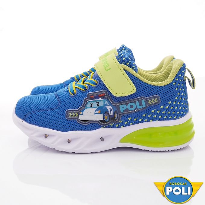 POLI-波力閃亮電燈鞋POKX21206藍(中小童段)-電燈鞋-藍