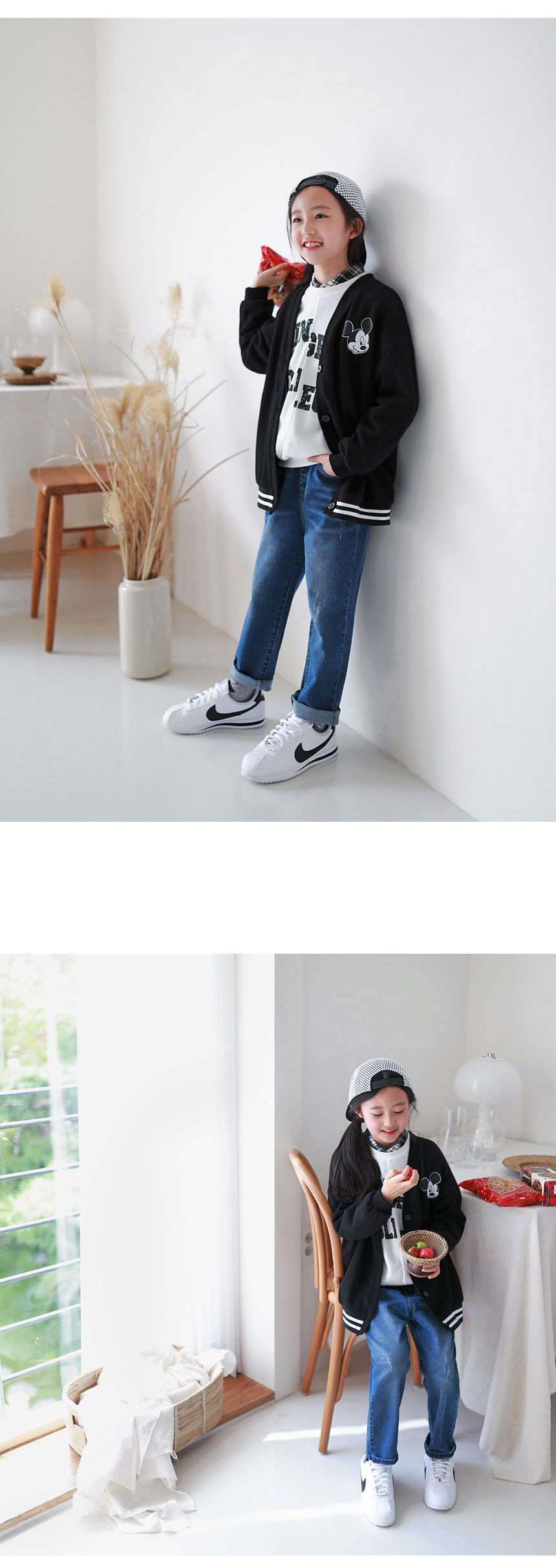 韓國 J KIDS - 黑色米奇針織衫