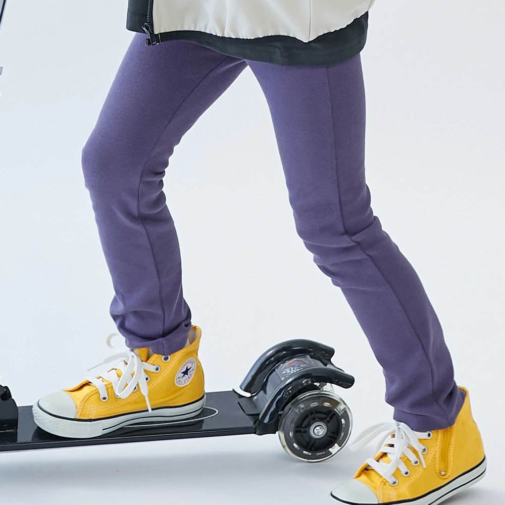 [熱銷定番] 超彈力抗毛球休閒長褲-紫