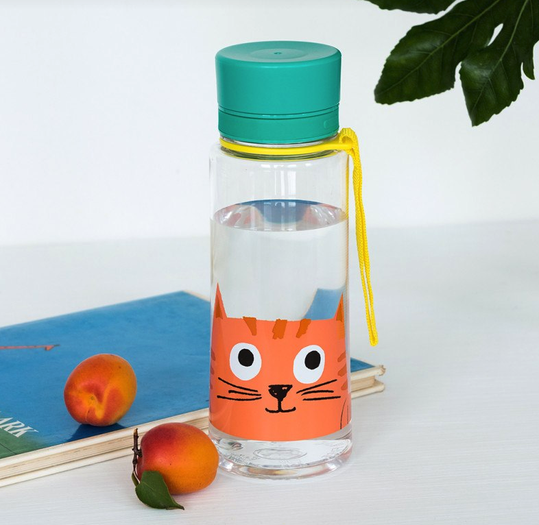 英國 Rex London - 直飲式水瓶(成人/兒童適用)-大眼橘貓(600ML)