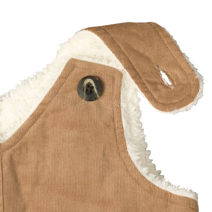 akachan honpo - 背心裙-內裡刷毛-淺卡其色