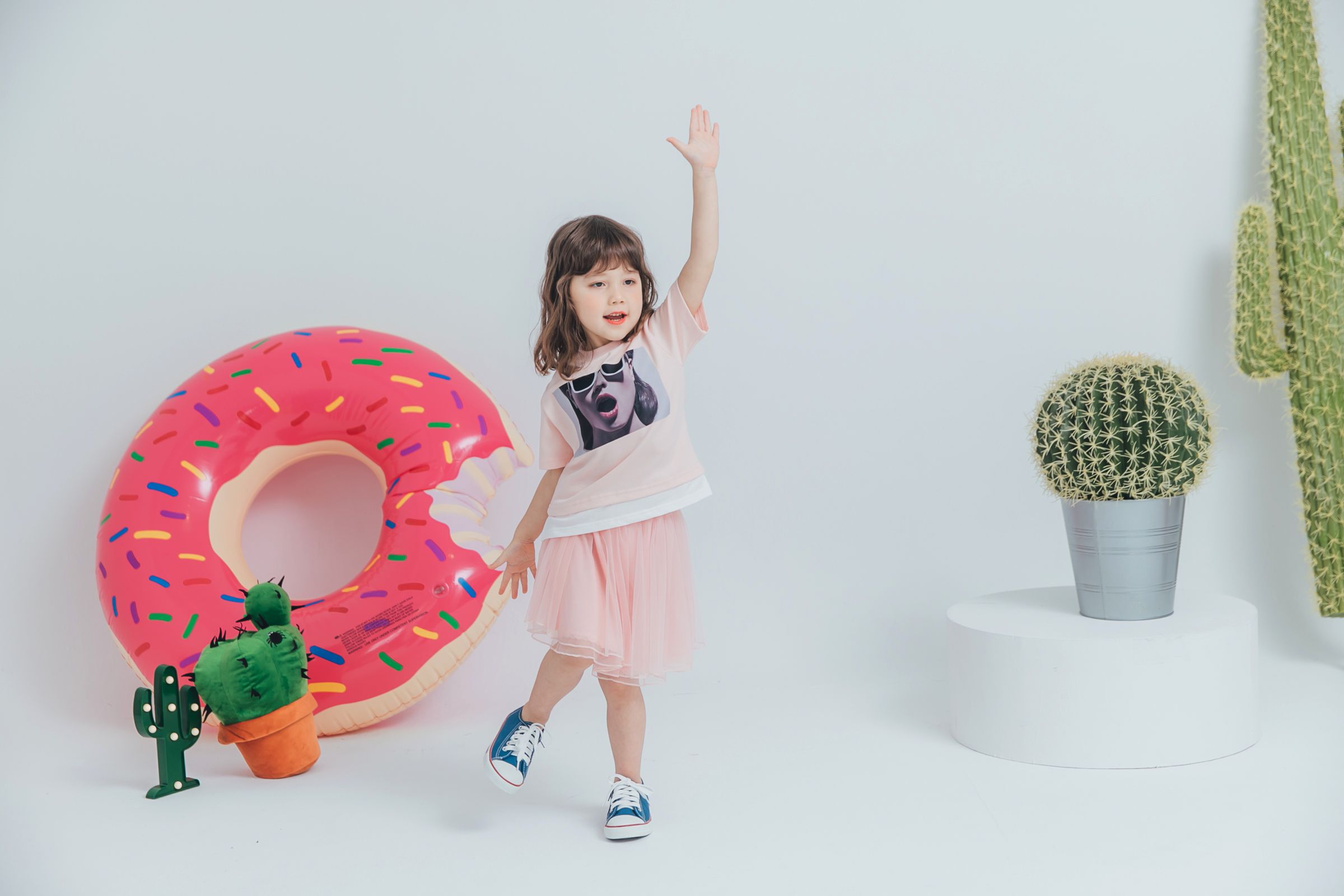 Peachy - 北鼻款*獨家訂製綿柔空氣紗裙-短裙款-蜜桃粉