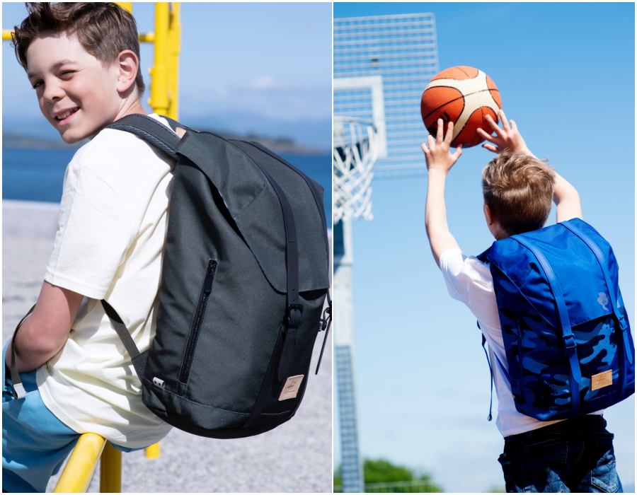 挪威Frii - 輕量護脊書包-怪獸足球灰 (22L)