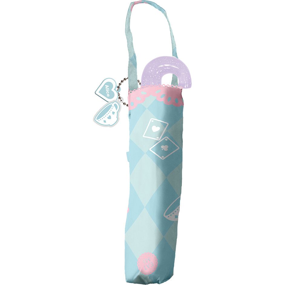 日本中谷 - 輕量透明窗兒童雨傘/折疊傘-格紋夢遊-粉紫 (50cm(身高115-125cm))