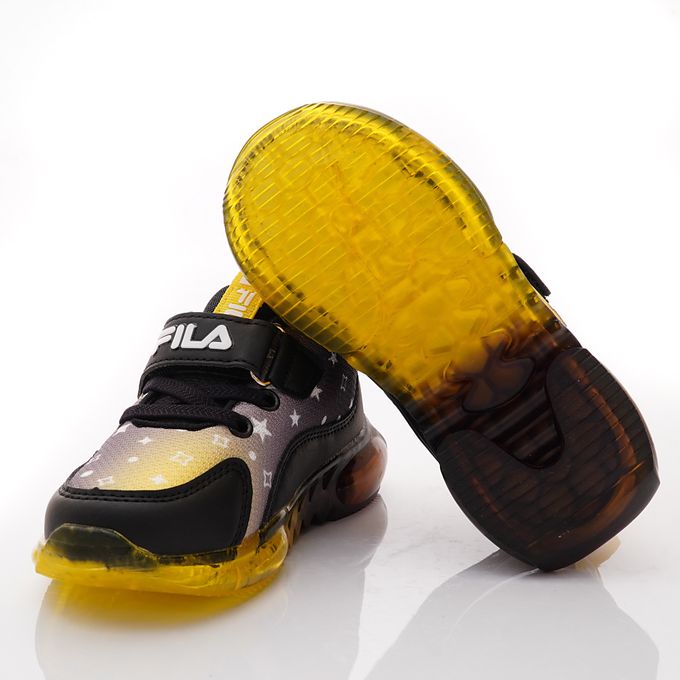 FILA - FILA電燈運動鞋-7-J851X-091黑(中小童段)-運動鞋-黑