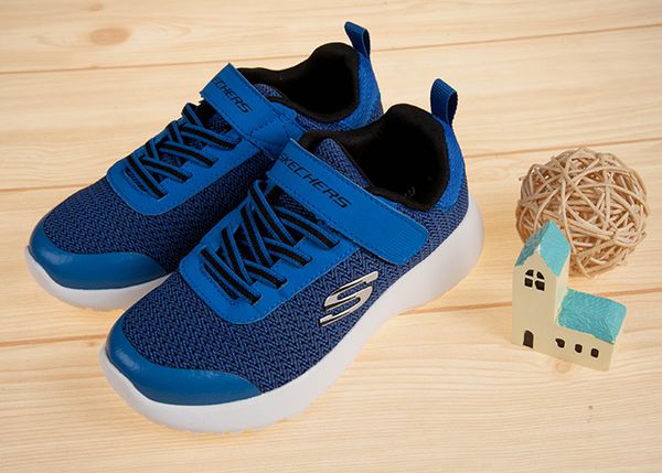 SKECHERS - DYNAMIGHT_個性藍色兒童機能運動鞋