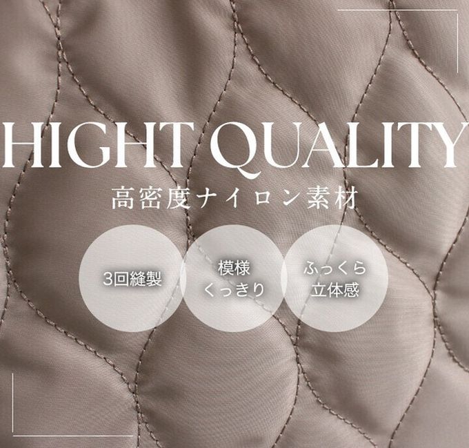 日本 LIZDAYS - 防潑水大容量2way絎縫托特包/媽媽包-(可裝A4)-卡其x黑