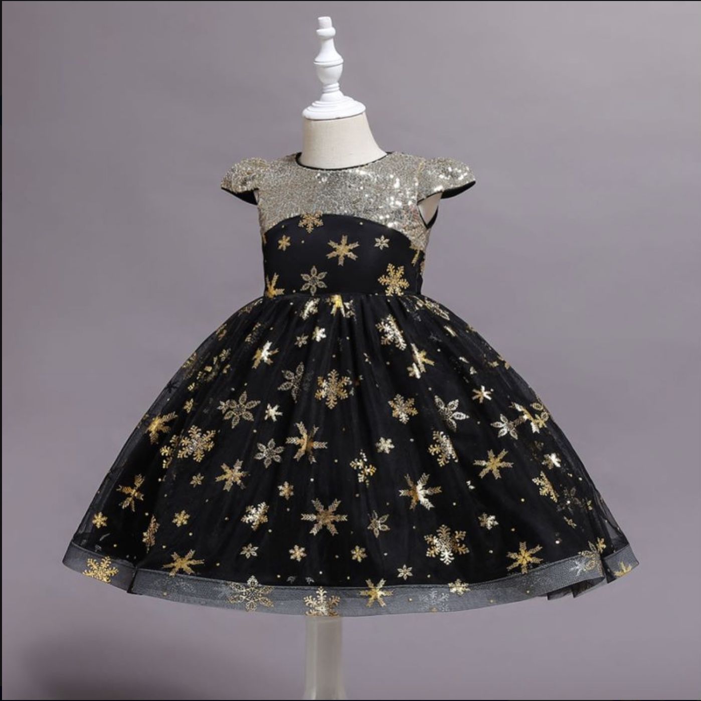 love, charlotte - 閃耀金色雪花巫婆小禮服-2 Way 穿搭-洋裝, 巫婆帽