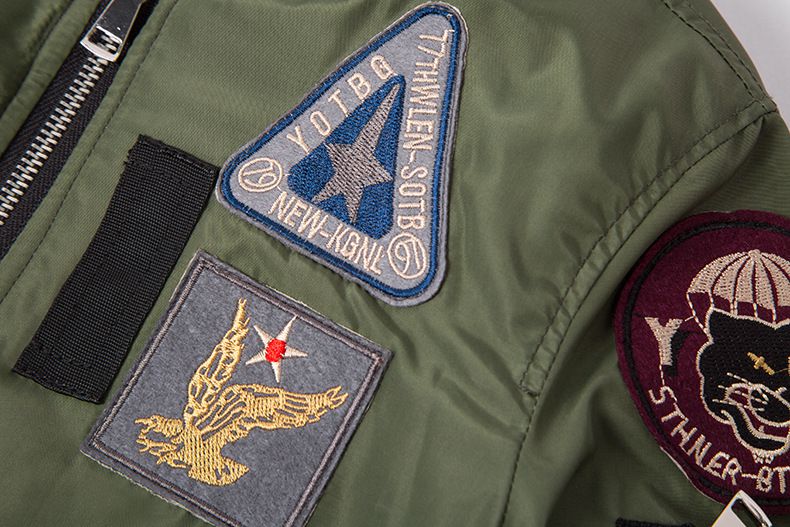 加厚夾棉飛行外套-軍綠色