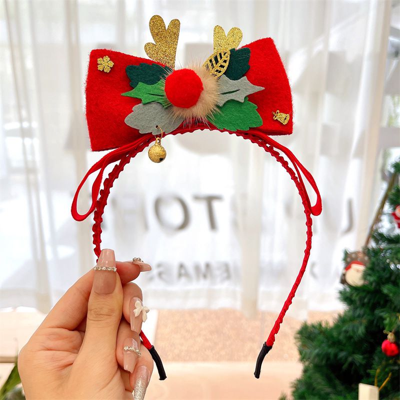 聖誕節造型髮箍-鈴鐺蝴蝶結