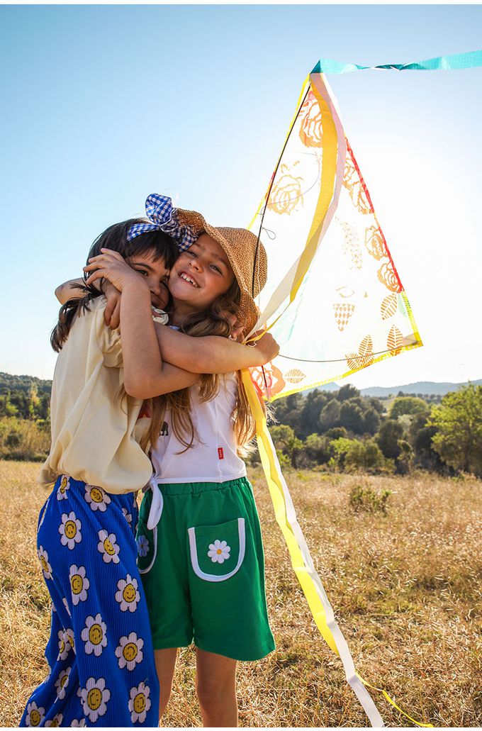 韓國 OZKIZ - GOOD DAY印泡泡短袖上衣-黃