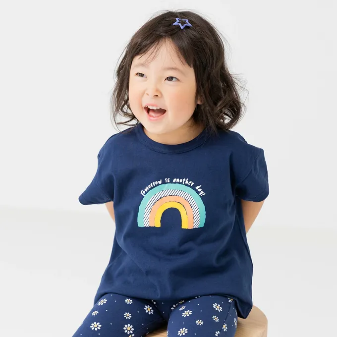 日本 Chil2 - 100%棉 印花柔軟短袖上衣-復古車車-炭灰