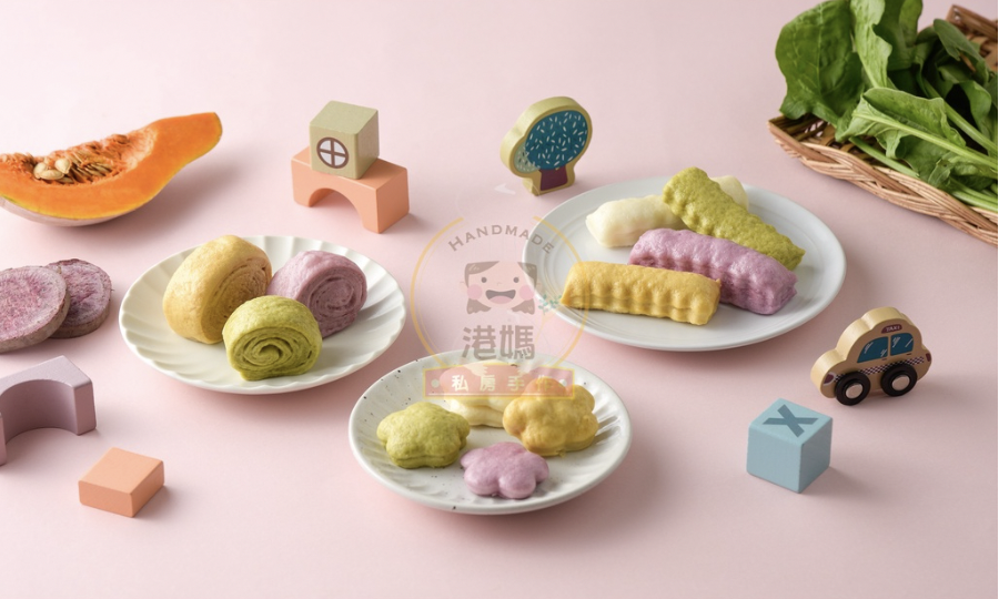 港媽私房手作 - 無添加寶寶手工手指饅頭-無糖 南瓜/菠菜-10根/盒（160g -/+4%）