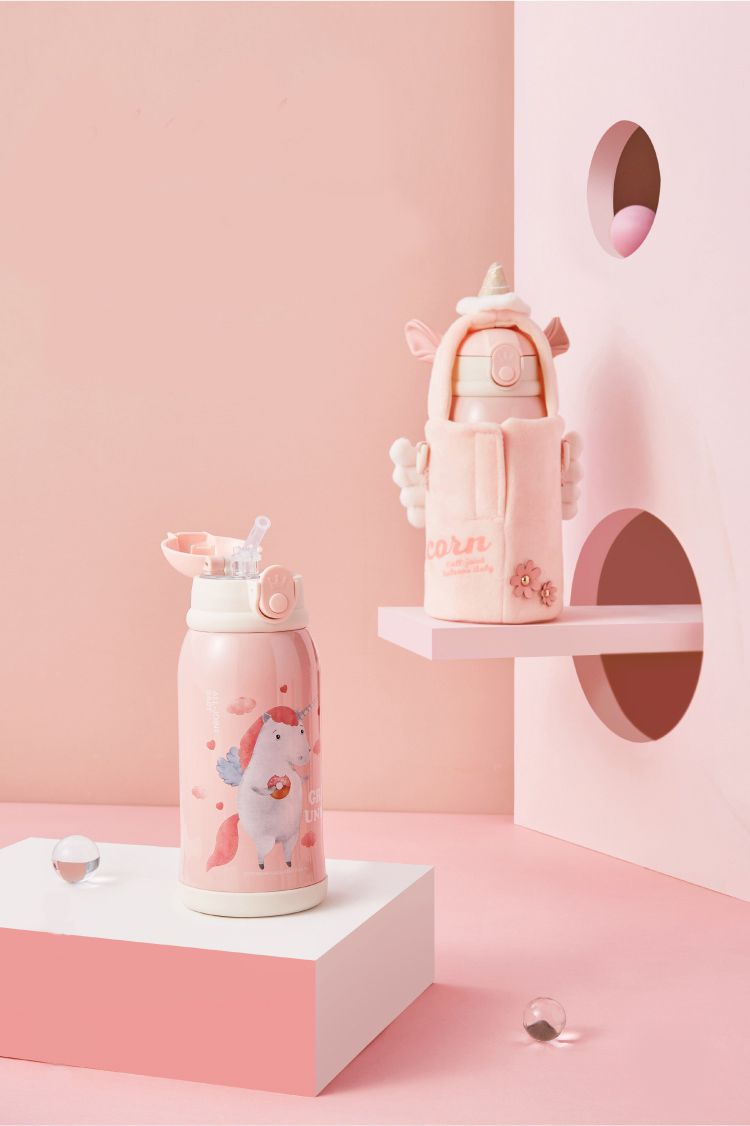 義大利 All joint - 多彩獨角獸保溫瓶-600ml