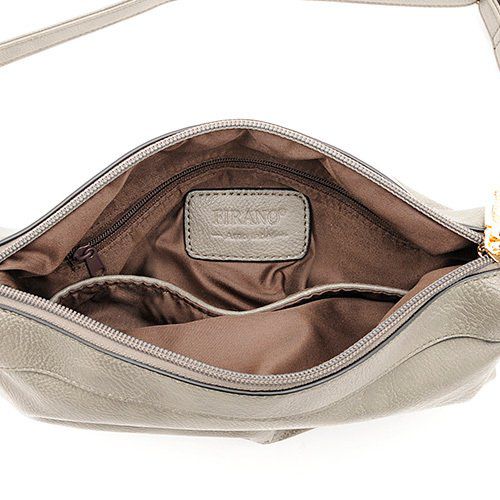 日本 FIRANO - 馬蹄環簡約肩背/側背兩用大方包+檸檬折疊購物袋 三件組-BE