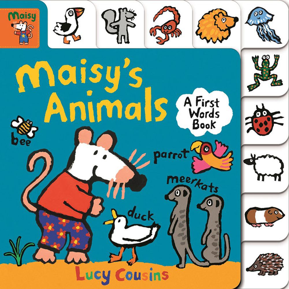 MAISY'S ANIMALS FIRST WORDS BOOK-硬頁書-彩色 (19x19cm)