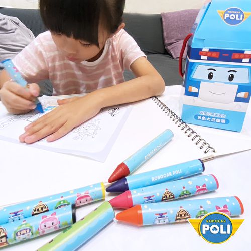 Robocar Poli 波力 救援小英雄 8色 大豆蠟筆