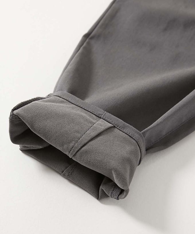 日本 devirock - 彈性斜布紋寬鬆氣球長褲-淺紫